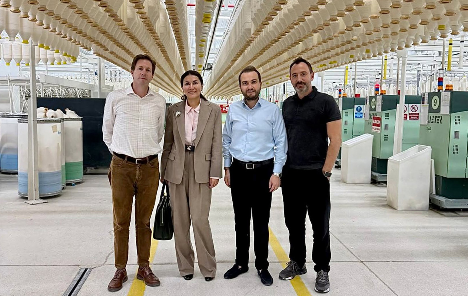 ECOM Agroindustrial Corp. Ltd. Pamuk Bölümü CEO’su Sayın Felipe Esteve ve Pamuk Ticareti Uzmanı Sayın Zarina Giyasova Kompakt İplik Tesisimizi Ziyaret Etti